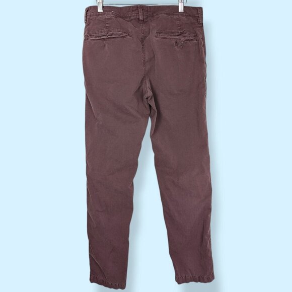 (2/$20) American Eagle Burgundy Slim Fit Chino Pants - Picture 3 of 7